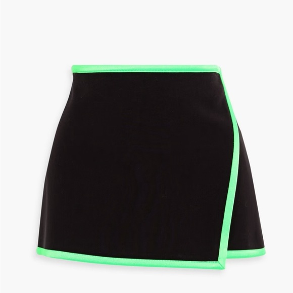 ALICE + OLIVIA Lilia wrap-effect woven mini skirt Size 2 - Picture 2 of 6